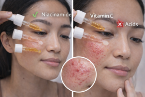 Niacinamide, Vitamin C, and Acids Together: What You Can Combine vs What Causes Irritation