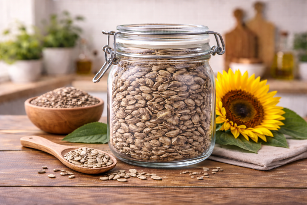 Nutritional value of sunflower seeds per 100g