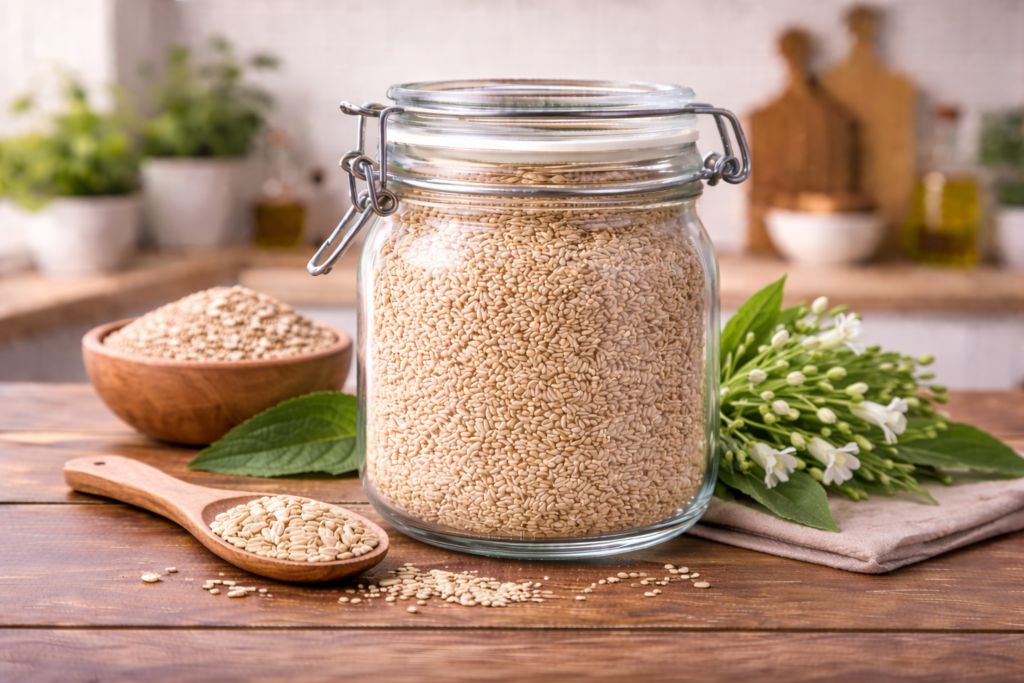 Nutritional value of sesame seeds per 100g