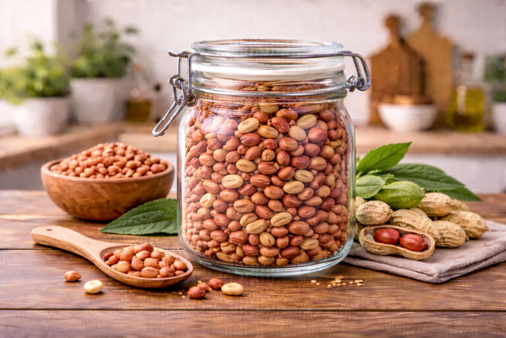 Nutritional value of groundnut / peanut per 100g