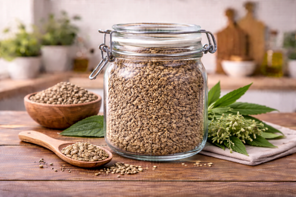 Nutritional value of hemp seeds per 100g
