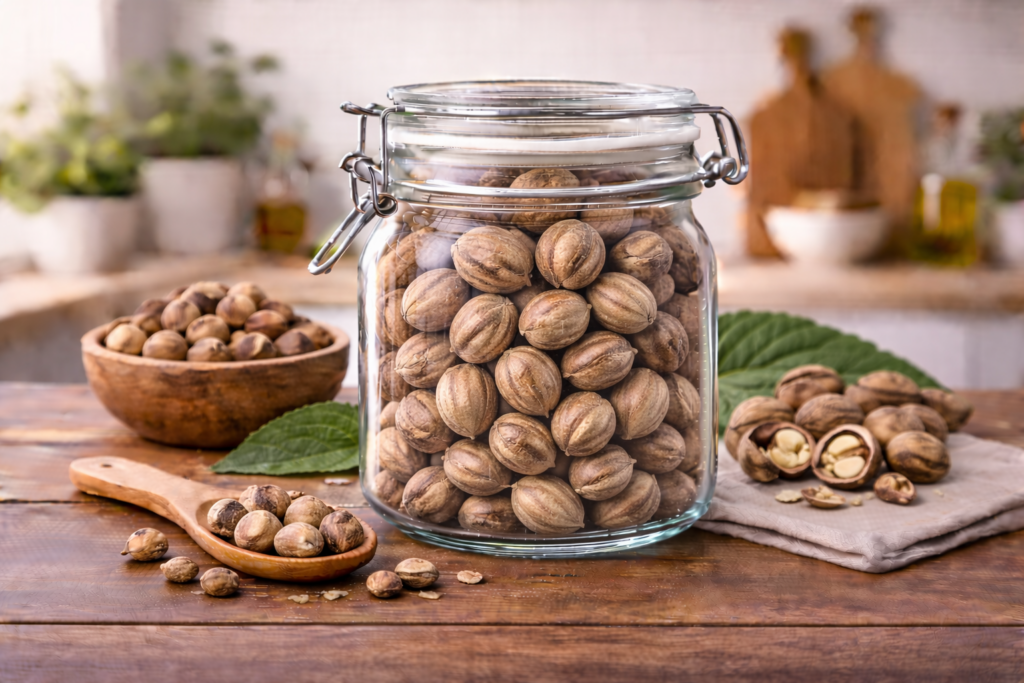 Nutritional value of hickory nuts per 100g