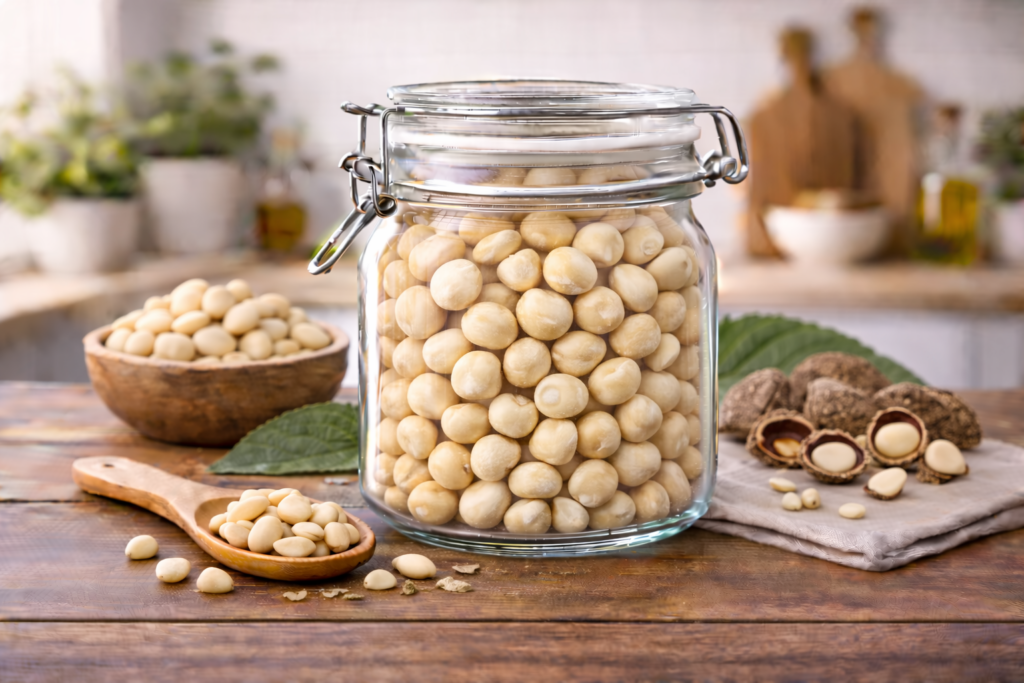 Nutritional value of macadamia nuts per 100g